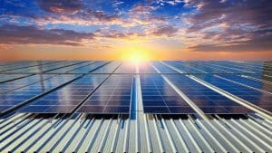 Paneles solares en el techo
